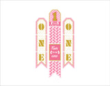 One Is Fun Theme Birthday Paper Door Banner/ Wall Decoration.