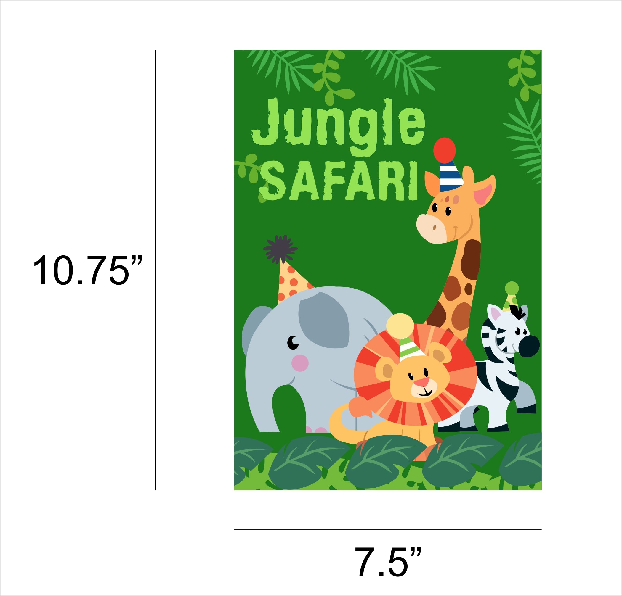Jungle Safari Theme Birthday Paper Door Banner/ Wall Decoration.