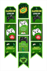 Gaming Theme Birthday Paper Door Banner/ Wall Decoration.