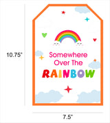 Rainbow Theme Birthday Paper Door Banner or for Wall Decoration.