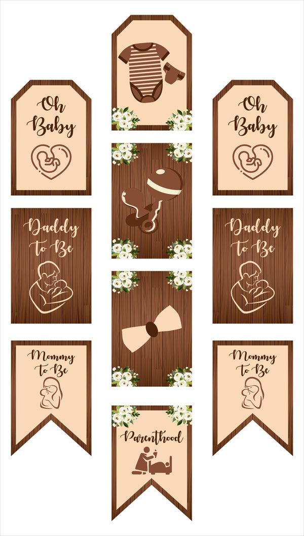 "Oh Baby" Theme Baby Shower Door Banner/ Wall Decoration.