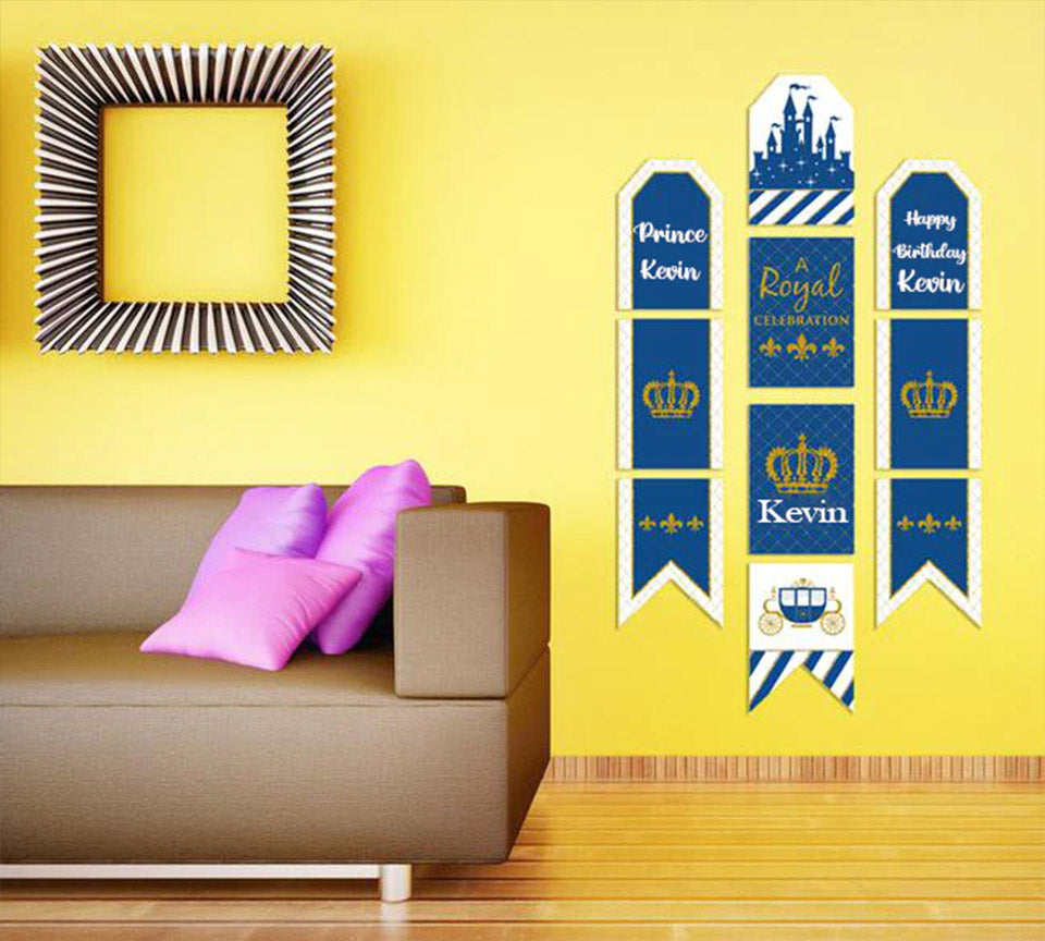 Prince Theme Birthday Paper Door Banner/ Wall Decoration.