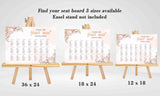 Boho Wedding Find your Seat Sitting Layout