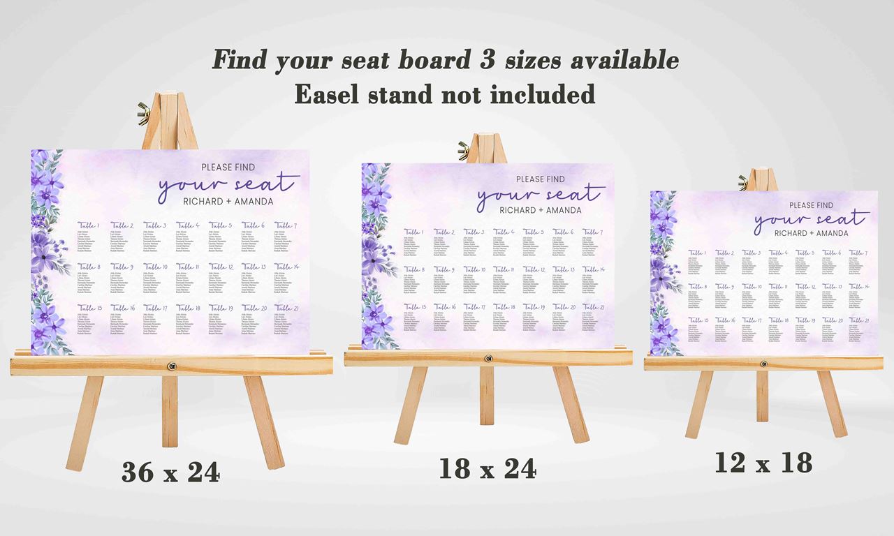 Wedding Find your Seat Sitting Layout Board