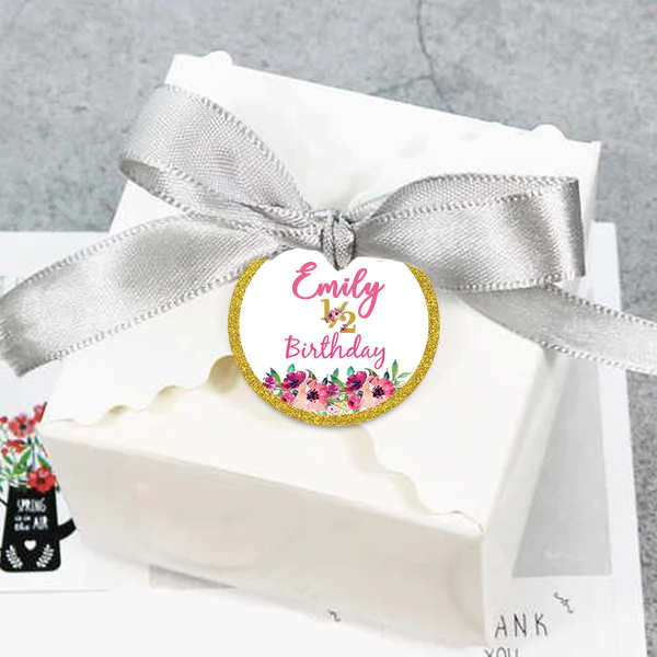Half Birthday Girls Party Thank You Tags/Return Gift tags