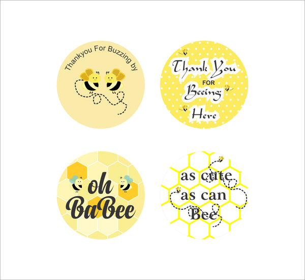 "What It Will Bee" Baby Shower Theme Party Thank You Tags/Return Gift Tags