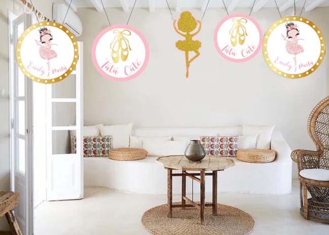 Ballerina Theme Birthday Party Theme Hanging Set for Decoration