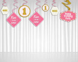 One Is Fun Theme Birthday Party Theme Hanging Set for Decoration