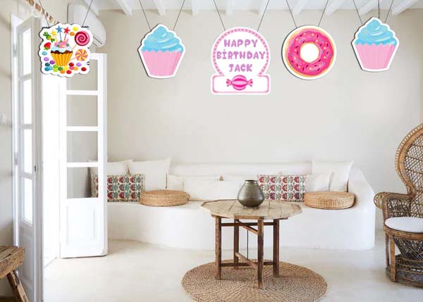 Candyland Theme Birthday Party Theme Hanging Set for Decoration