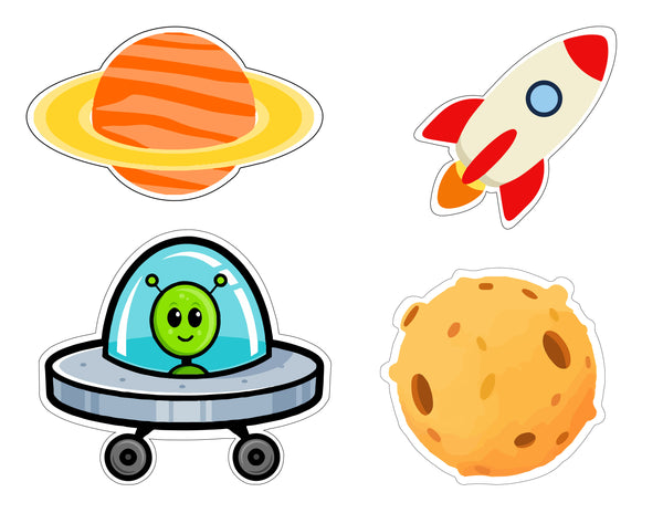 Space Theme Birthday Party Table Toppers for Decoration