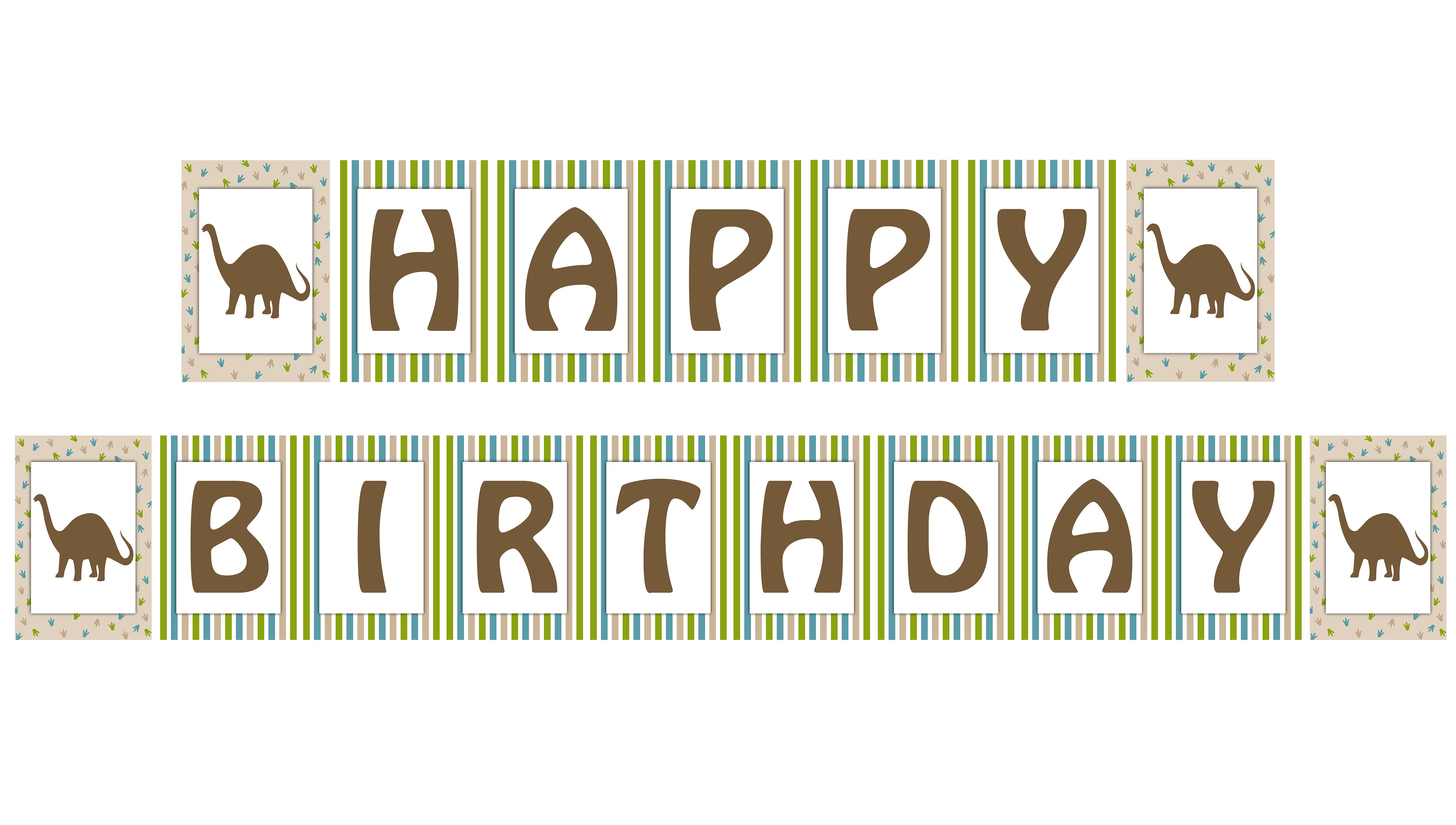 Dinosaur Theme Birthday Party Banner for Decoration