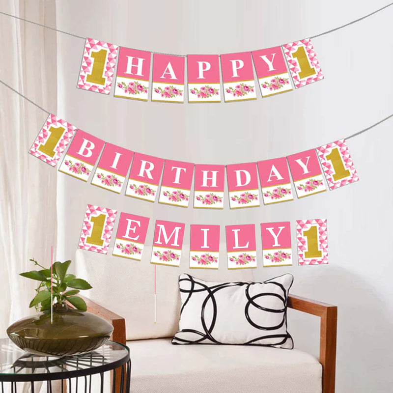 One Is Fun Theme  Birthday Party Banner for Decoration