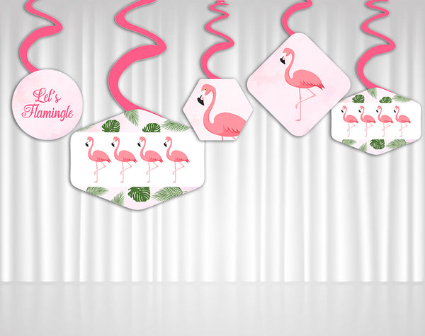 Flamingo Theme Birthday Party Theme Hanging Set for Decoration