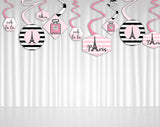 Paris Theme Birthday Party Theme Hanging Set for Decoration