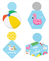 Pool Birthday Party Theme Hanging Set for Decoration