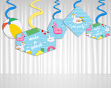 Pool Birthday Party Theme Hanging Set for Decoration