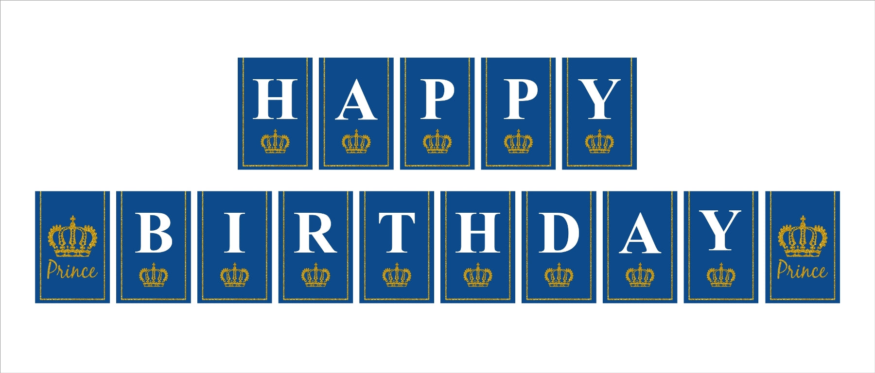 Prince Theme  Birthday Party Banner for Decoration