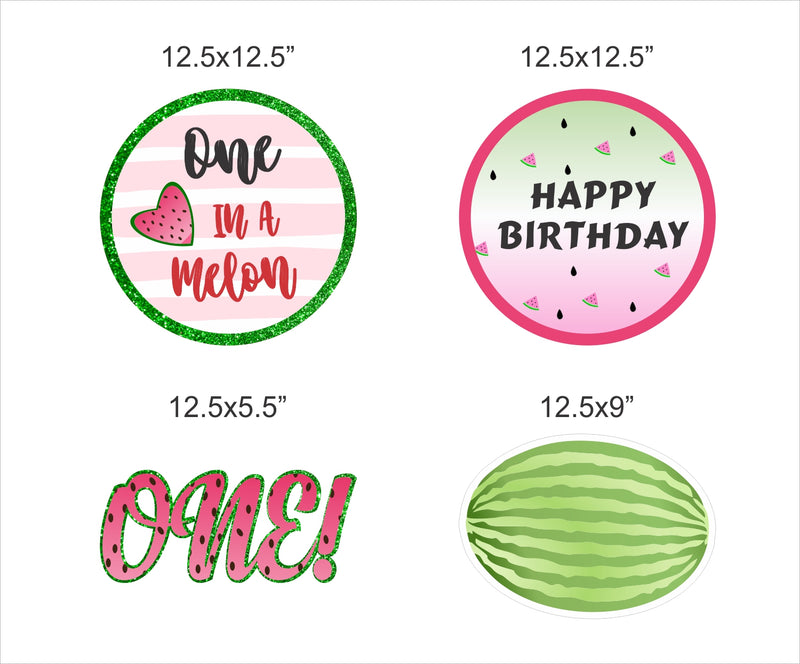 One In A Melon Theme Birthday Party Theme Hanging Set for Decoration