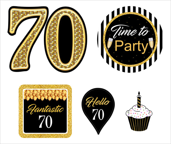 70th Birthday Party Theme Hanging Set for Decoration