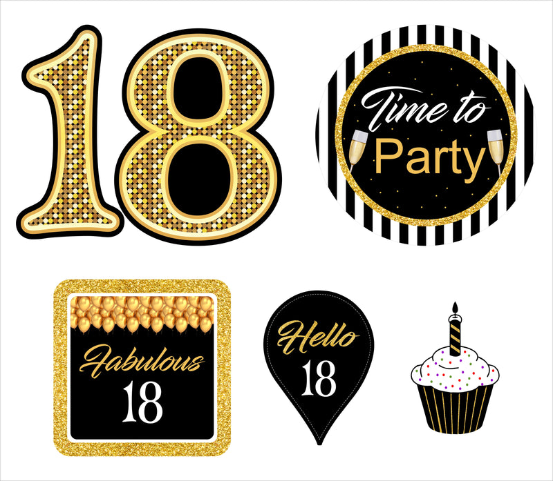 18th Birthday Party Theme Hanging Set for Decoration