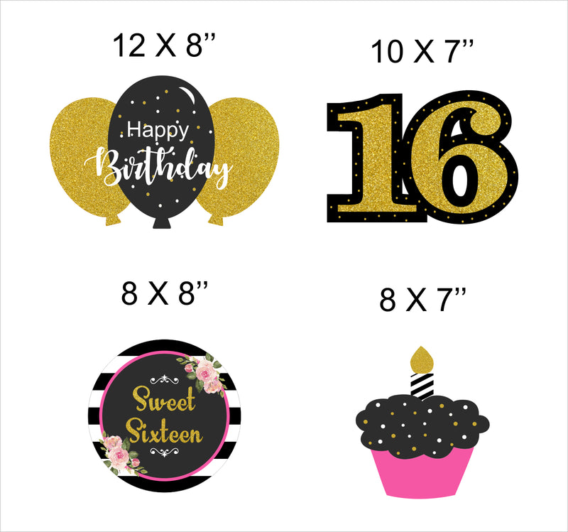 16th Birthday Party Theme Hanging Set for Decoration