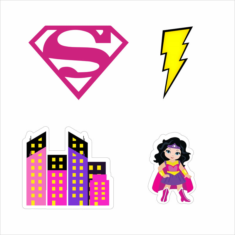 Super Girl Theme Birthday Party Theme Hanging Set for Decoration