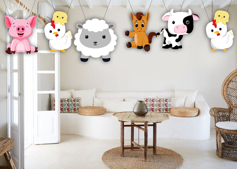 Farm Animal Birthday Party Theme Hanging Set for Decoration