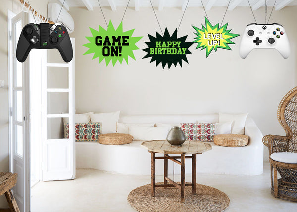 Gaming Theme Birthday Party Theme Hanging Set for Decoration