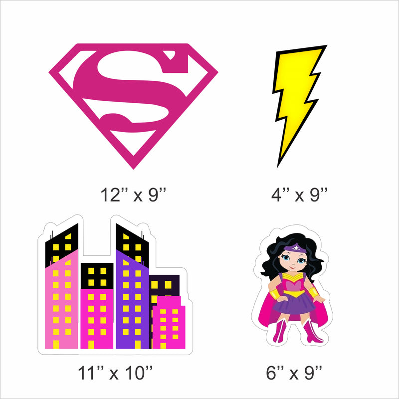 Super Girl Theme Birthday Party Theme Hanging Set for Decoration