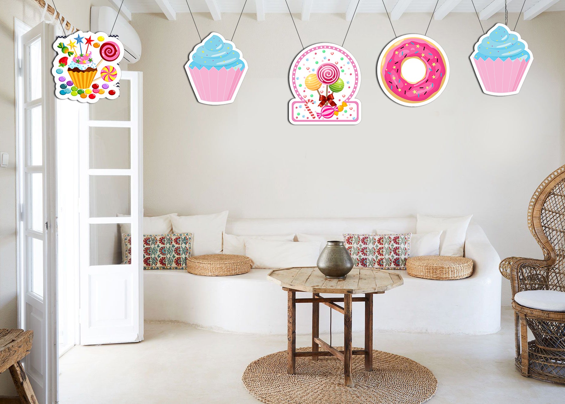 Candyland Theme Birthday Party Theme Hanging Set for Decoration