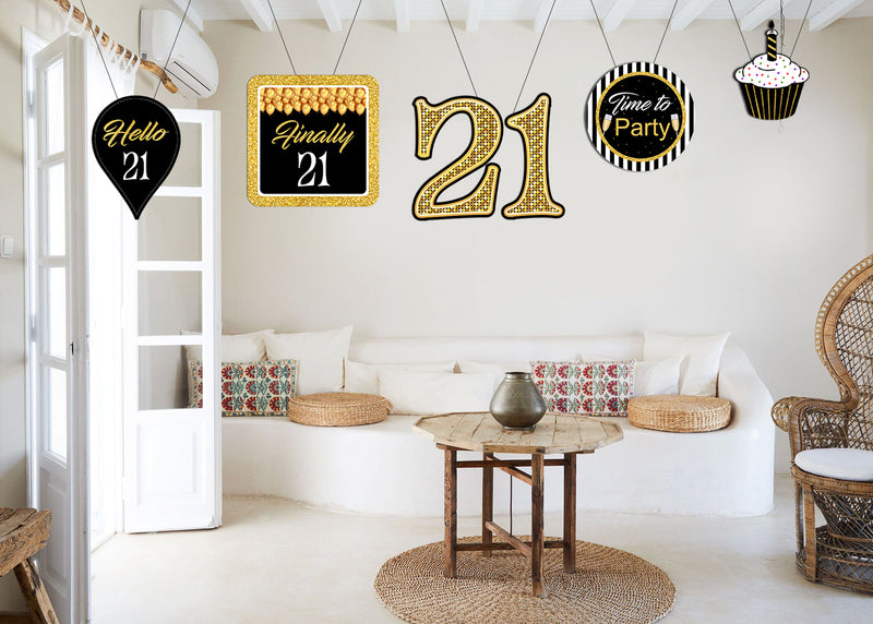 21st Birthday Party Theme Hanging Set for Decoration