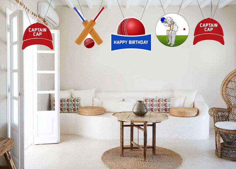 Cricket Theme Birthday Party Theme Hanging Set for Decoration.