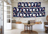 Space Theme Birthday Party Banner for Decoration