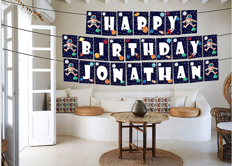 Space Theme Birthday Party Banner for Decoration