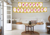 Twin Girls Theme  Birthday Party Banner for Decoration