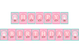 Bunny Theme Birthday Party Banner for Decoration