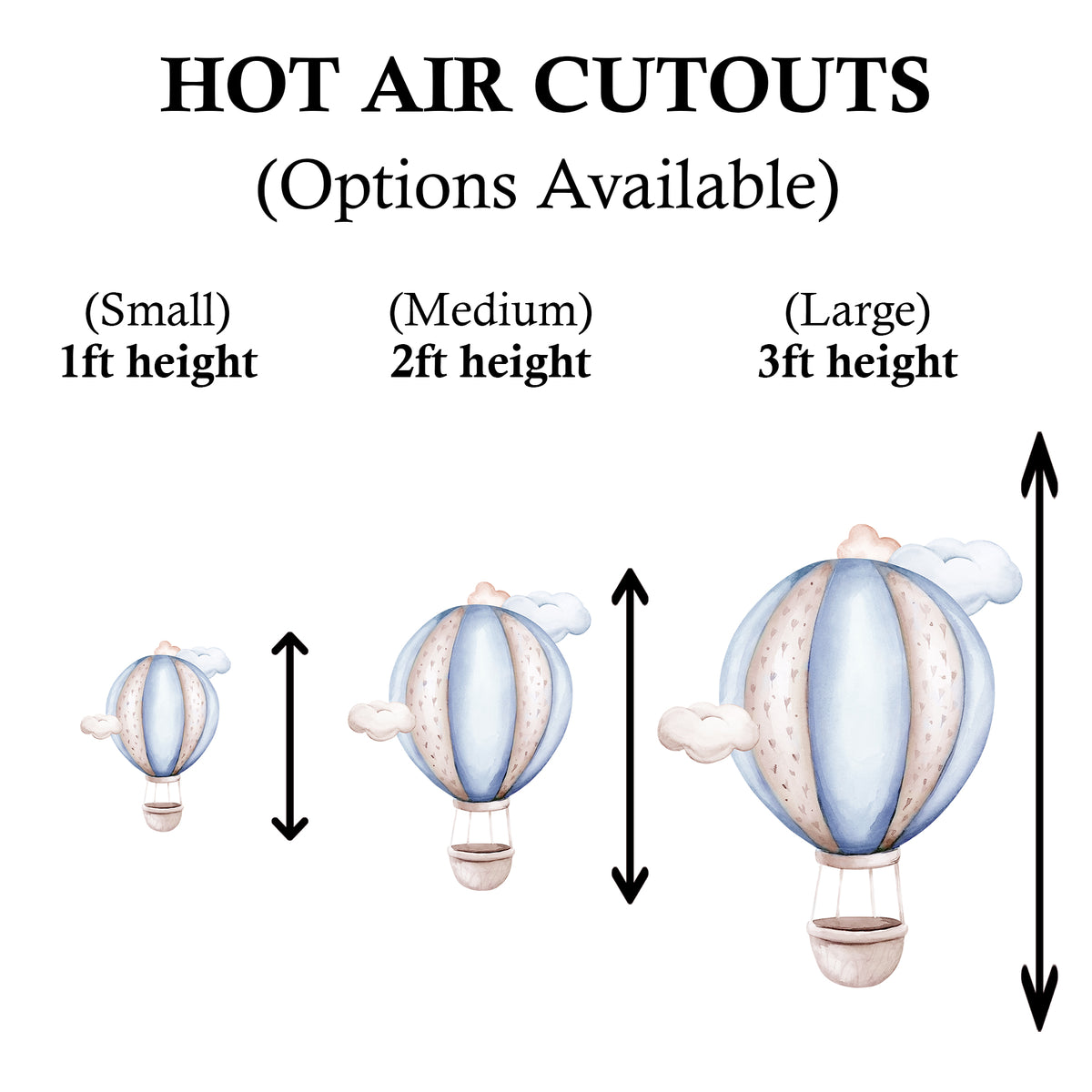 Hot Air Balloon & Airplane Birthday Theme Party Cutou