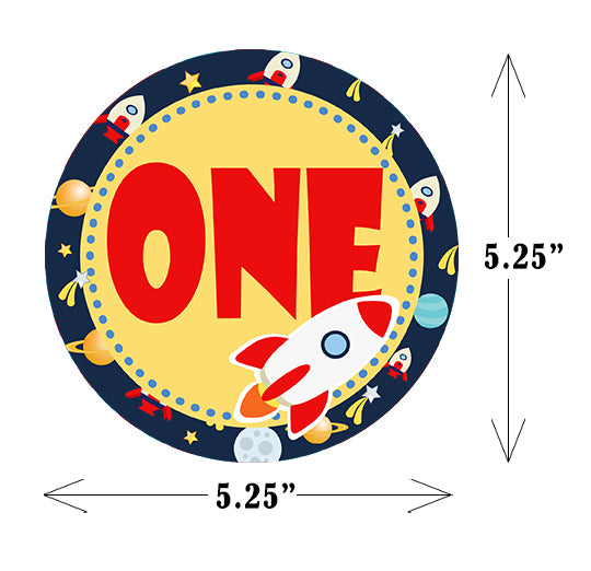 Space Theme "I Am One" Birthday Party Banner for Decoration.