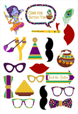 Little Krishna Theme Birthday Party Photo Booth Props Kit