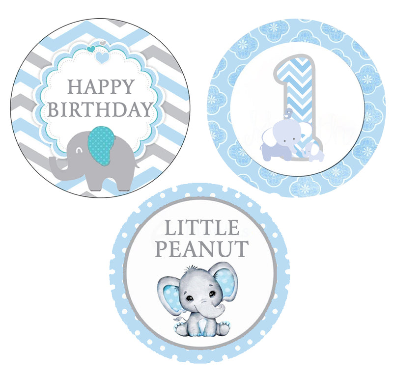 Baby Elephant Birthday Party Paper Decorative Straws