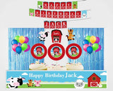 Farm Animal Birthday Party Decoration Kit - Personalized