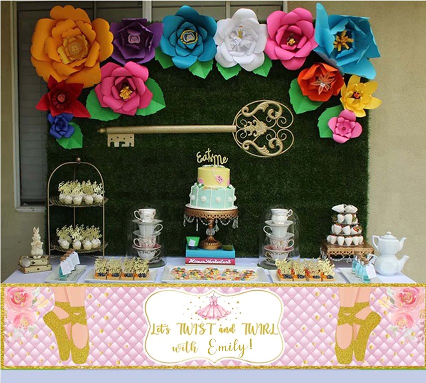 Ballerina Birthday Party Long Banner for Decoration