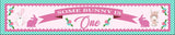 Bunny Birthday Party Long Banner for Decoration