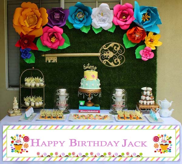 Candyland Birthday Party Long Banner for Decoration