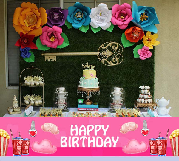 Pyjama Birthday Party Long Banner for Decoration