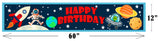 Space Theme Birthday Party Long Banner for Decoration