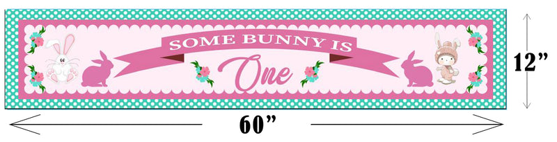 Bunny Birthday Party Long Banner for Decoration