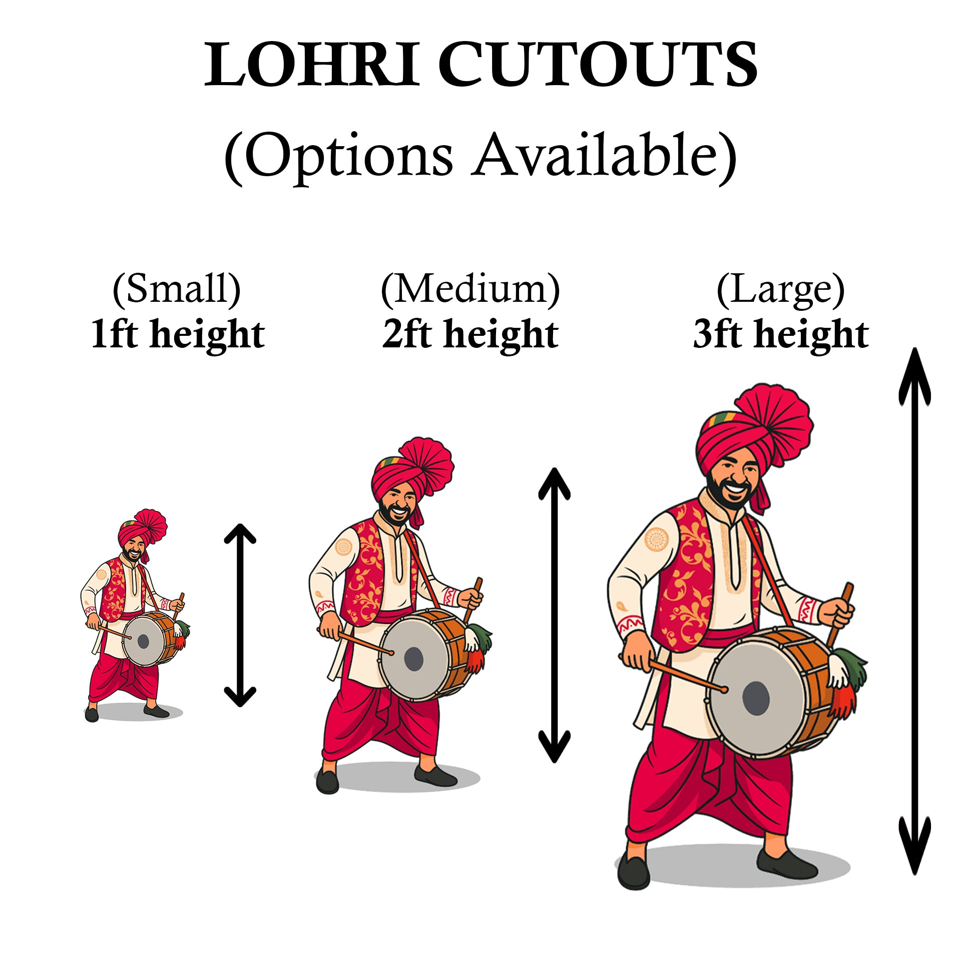 Lohri Party Cutouts / Props