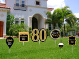 80th Theme Birthday Party Cutouts