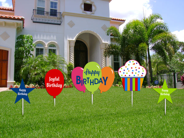 Joyful Party Theme Birthday Party Cutouts